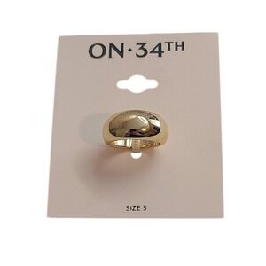 ON 34TH Gold Dome Ring Size 5 Statement Ring Minimalist‎ Fashion Jewelry